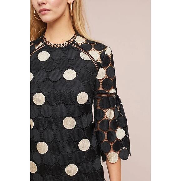 NWT Shoshanna 'Broome' Polka Dot Belle Sheer Sleeve Mini Dress Size 4 - Picture 2 of 3